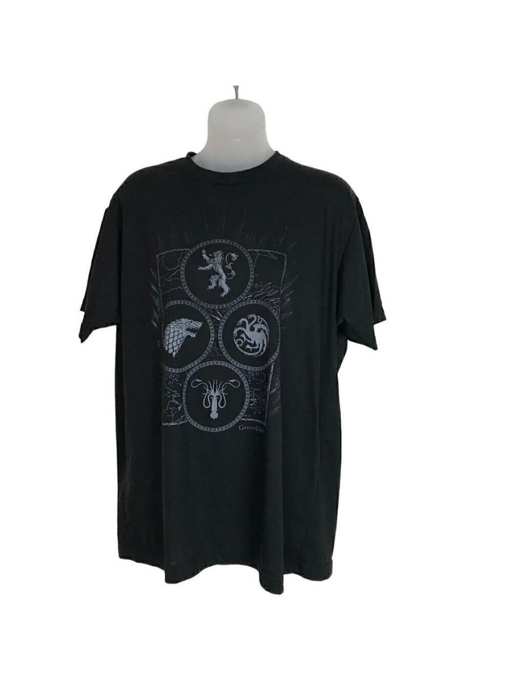 GAME  Of Thrones Unisex Black T-shirt Size L
